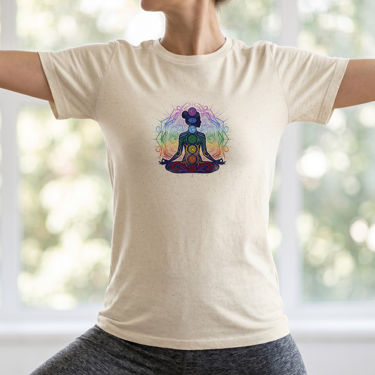 Vibrant Chakra Lotus Pose T-Shirt