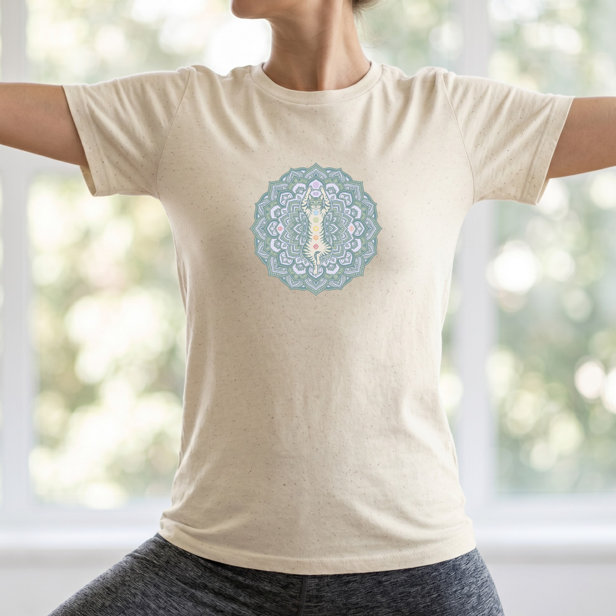 Chakra Cat Mandala T-Shirt