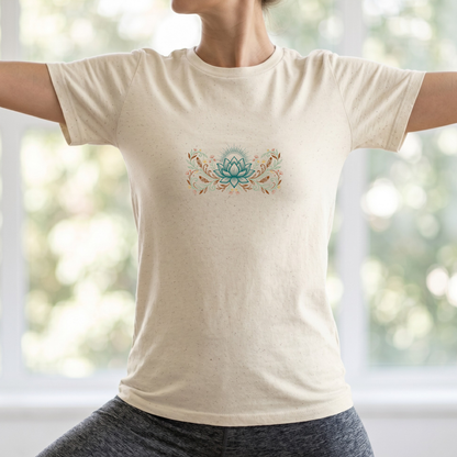 Sunburst Feather Lotus Flower T-Shirt