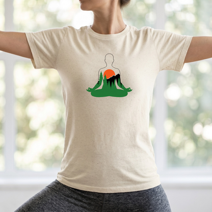 Forest and Mountains Lotus Pose T-Shirt