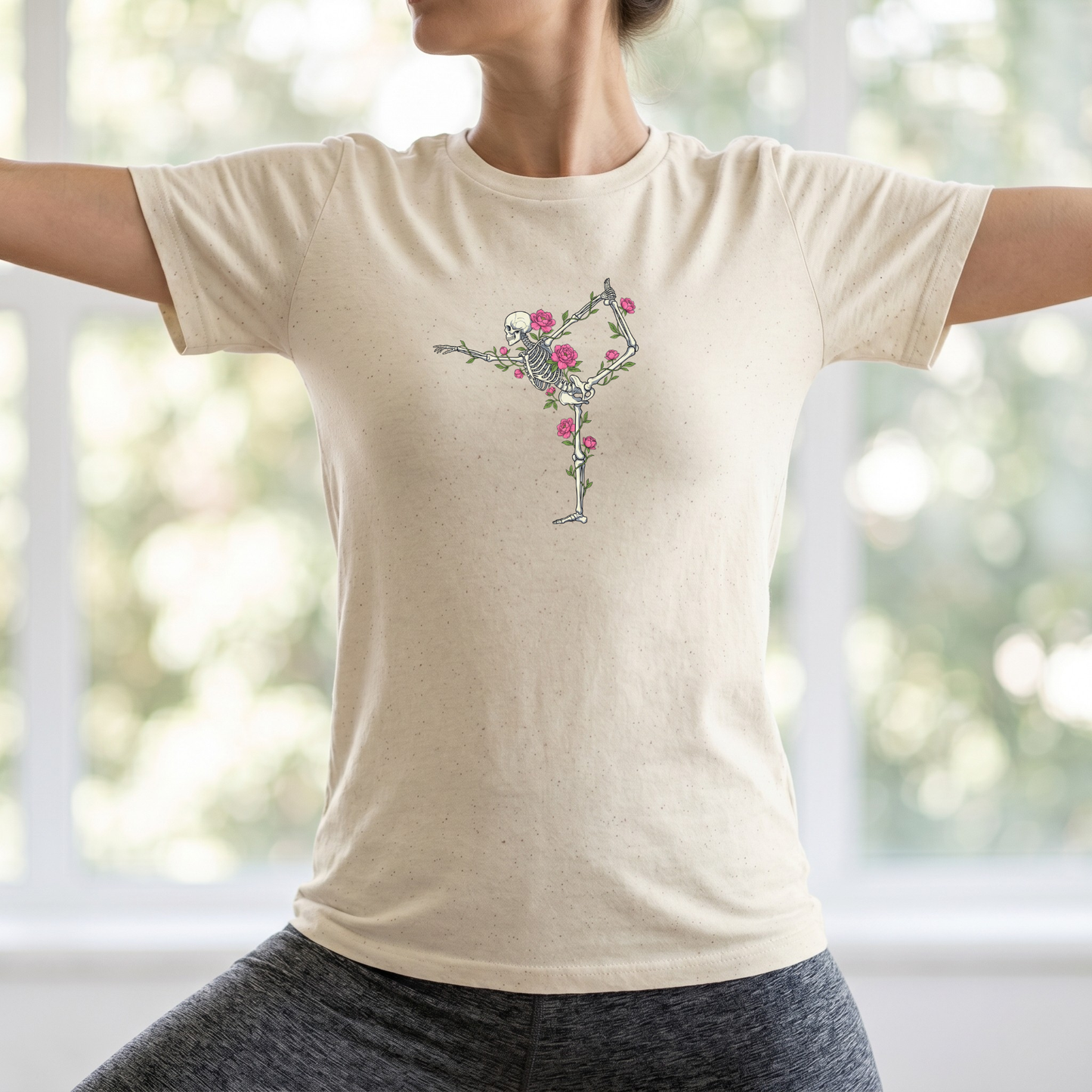 Floral Skeleton Asana T-Shirt