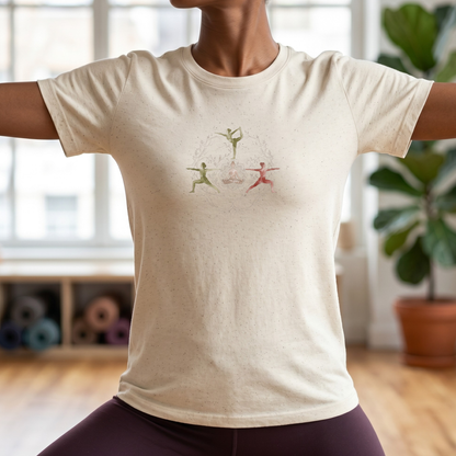 Watercolor Yoga Poses Botanical T-Shirt
