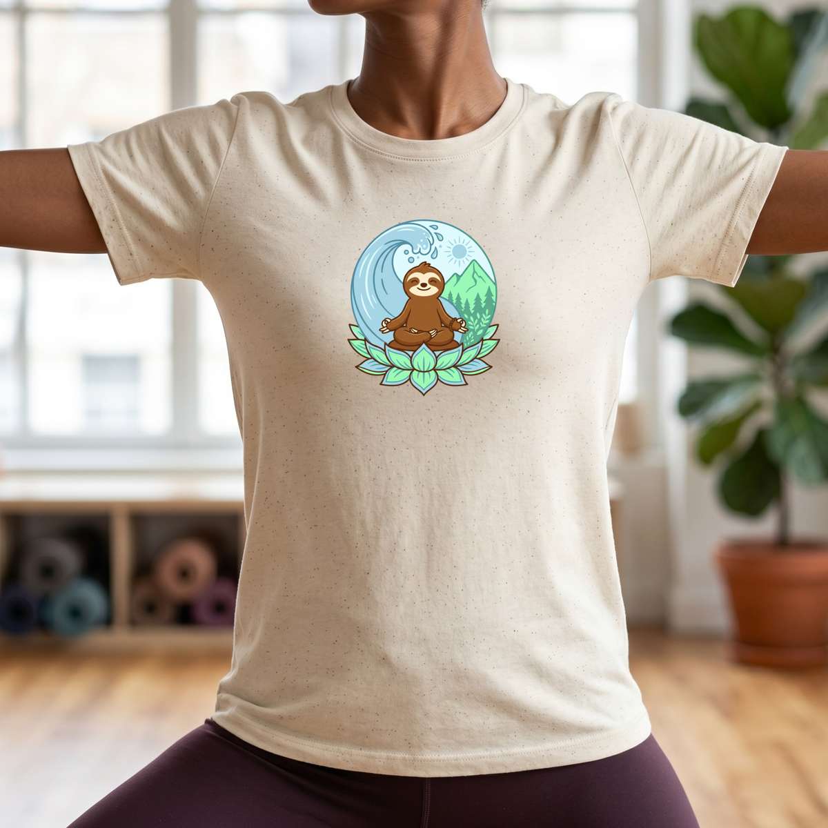 Zen Sloth Yin Yang T-Shirt