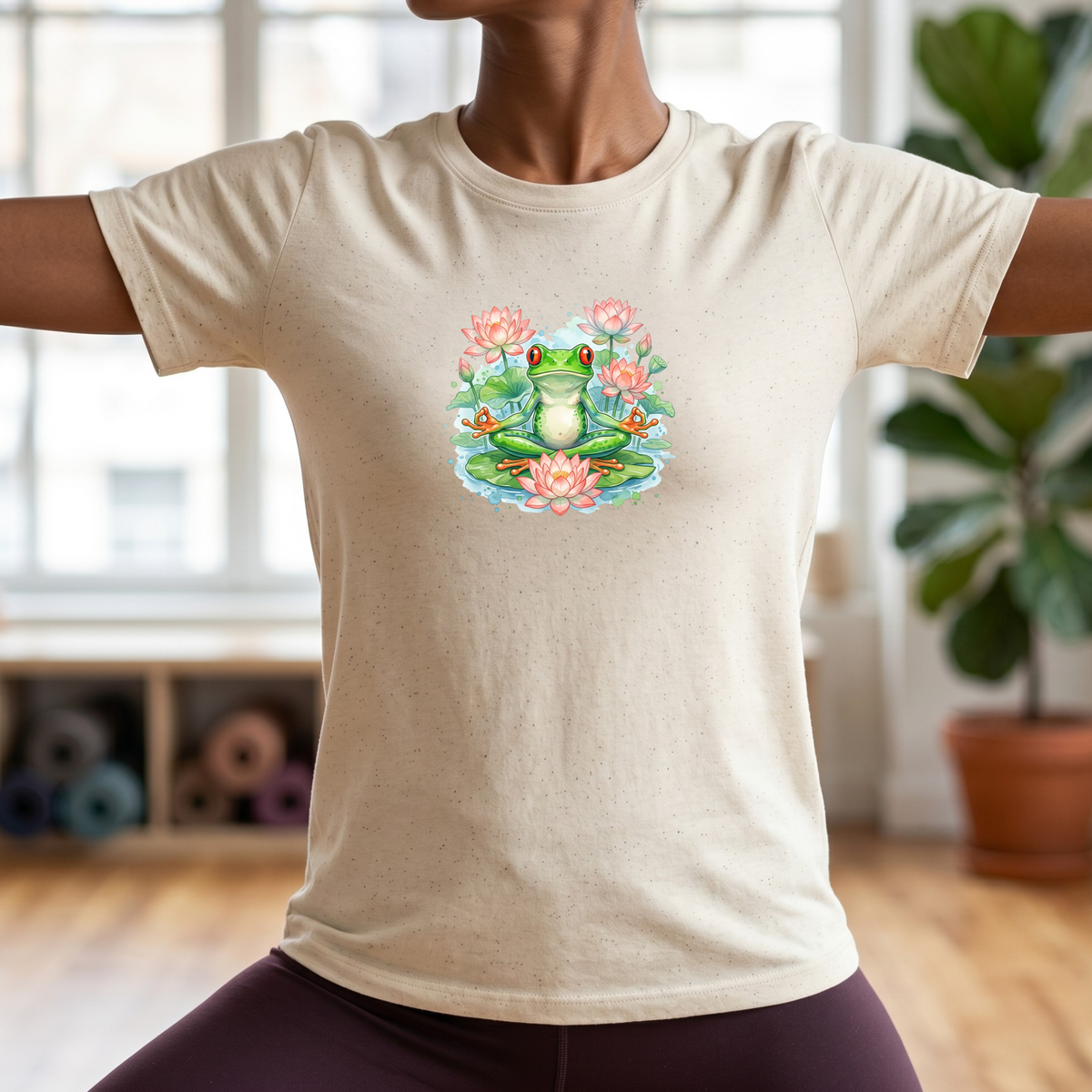 Watercolor Zen Tree Frog T-Shirt