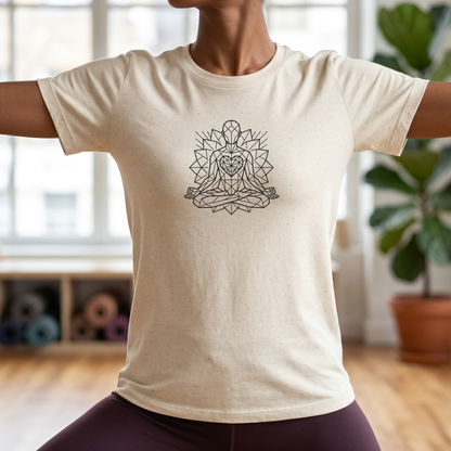 Polygon Heart Lotus Pose T-Shirt