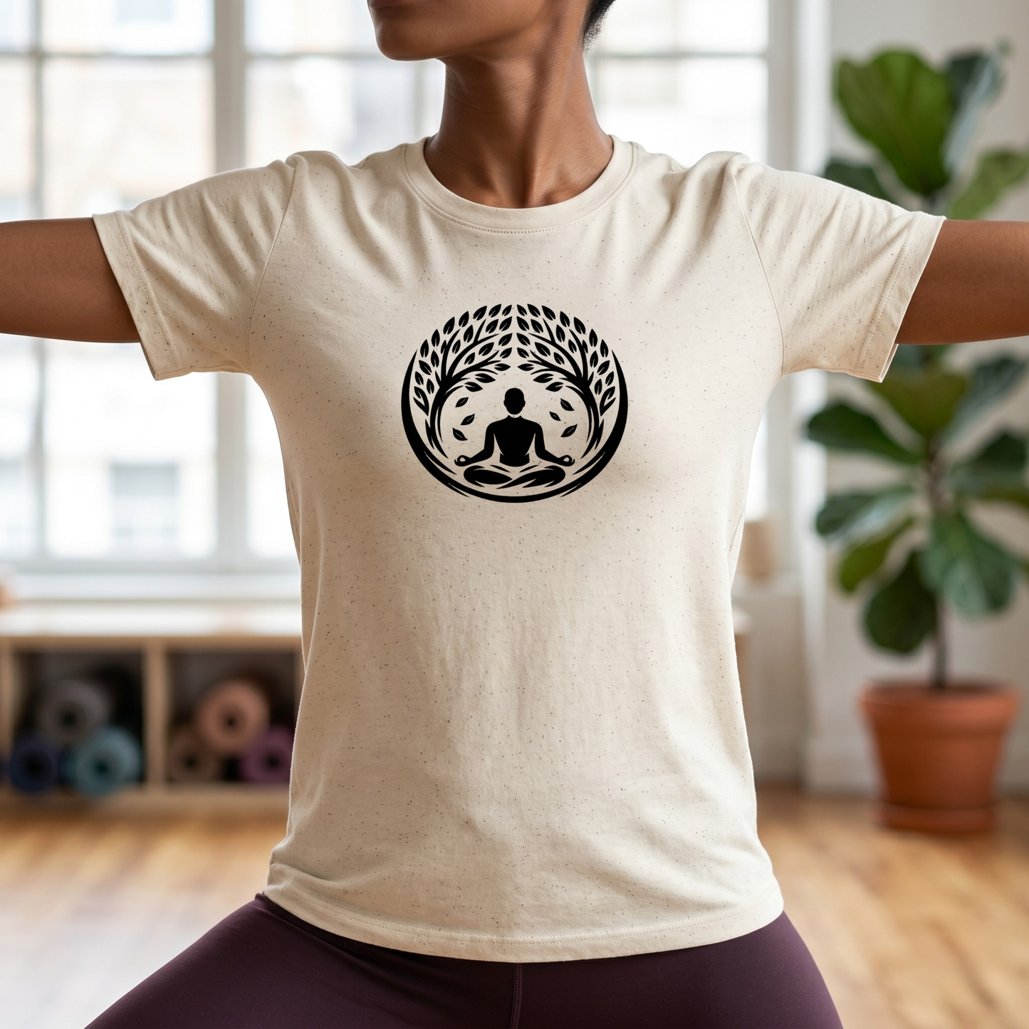 Leaves and Trees Lotus Pose T-Shirt