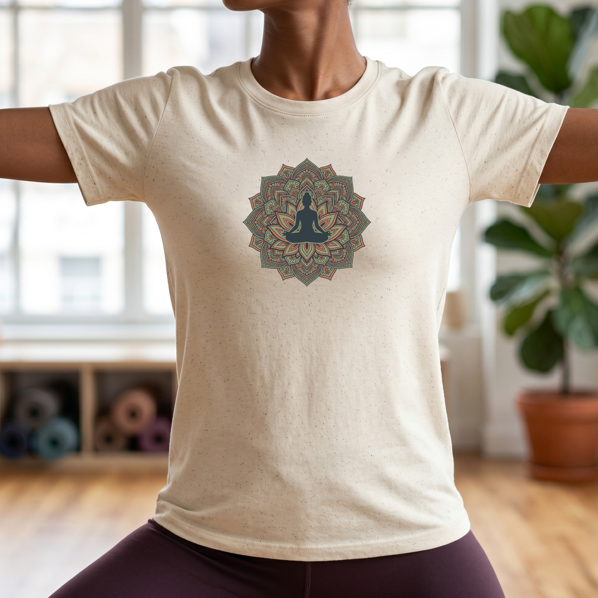 Lotus Silhouette Mandala T-Shirt