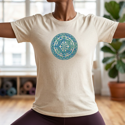 Watercolor Teal Mandala T-Shirt