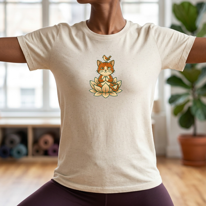 Trying to Focus Yoga Cat T-Shirt