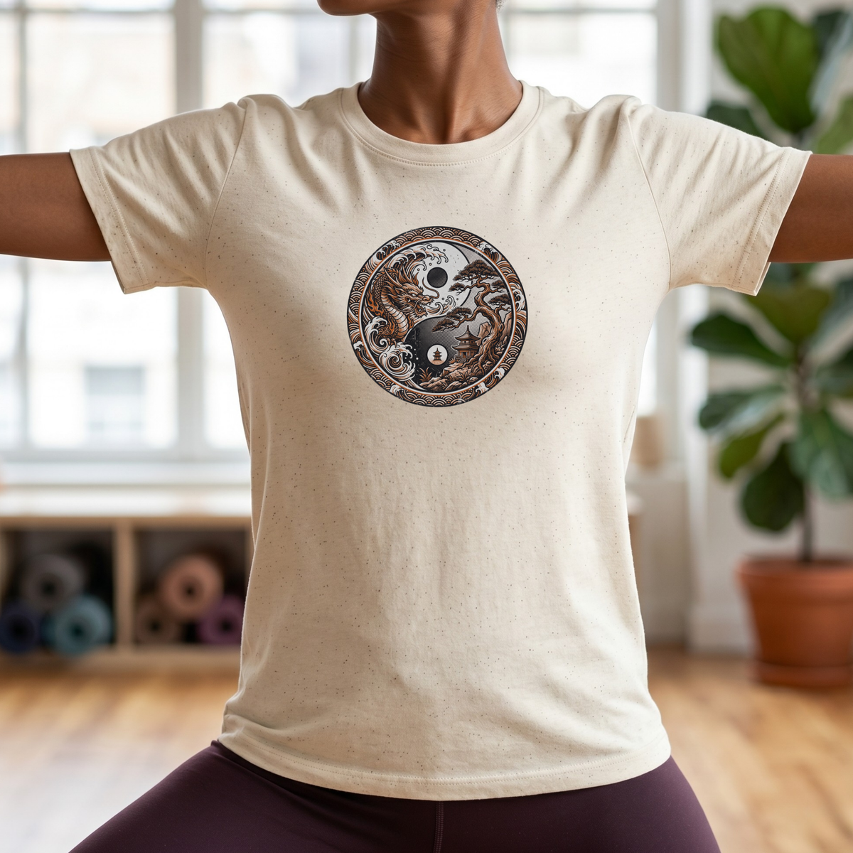 Dragon and Bonsai Yin Yang T-Shirt