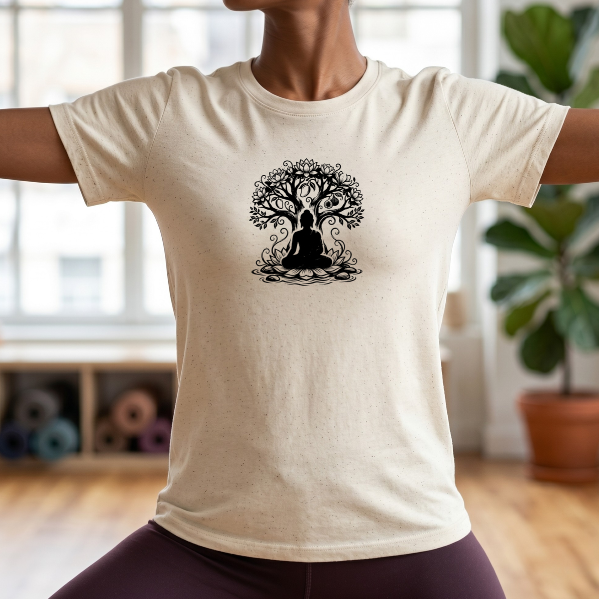 Ink Enlightenment Flower Tree T-Shirt