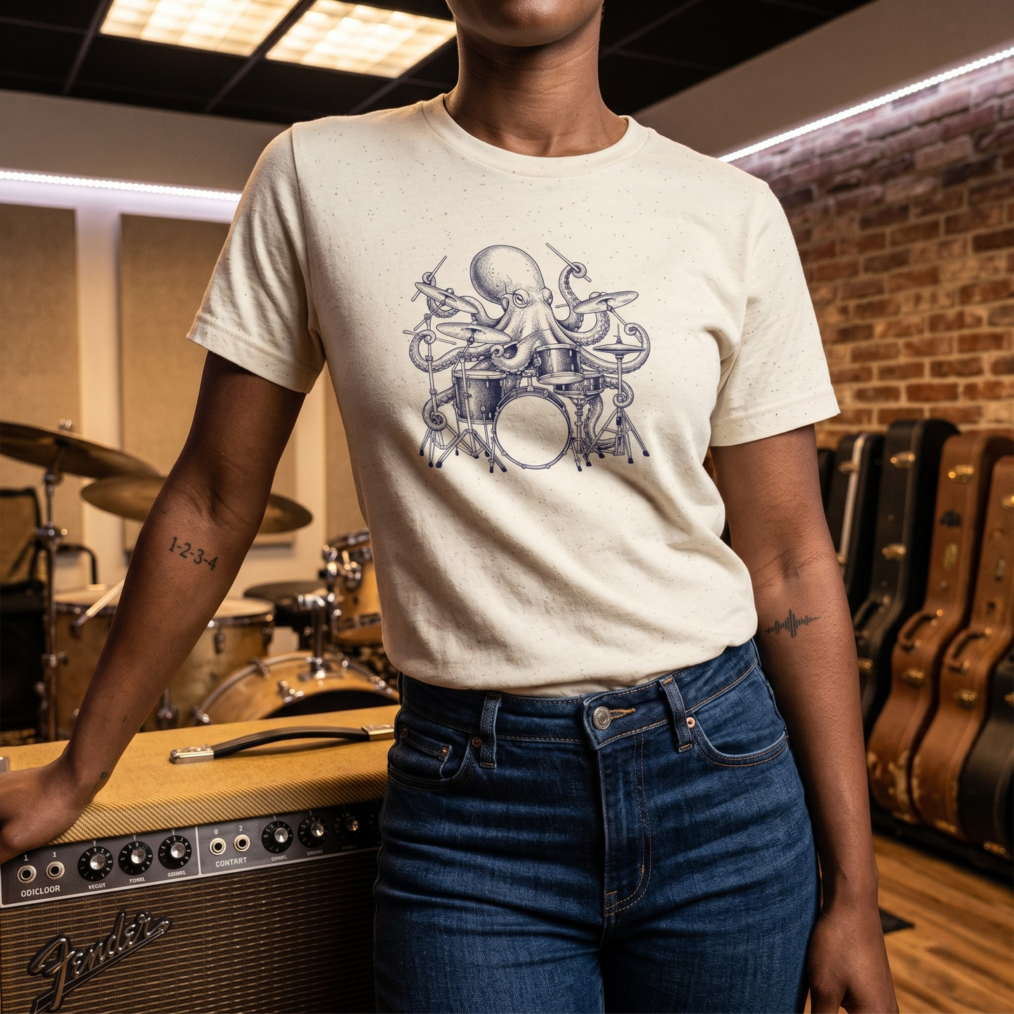 Drums Octopus T-Shirt