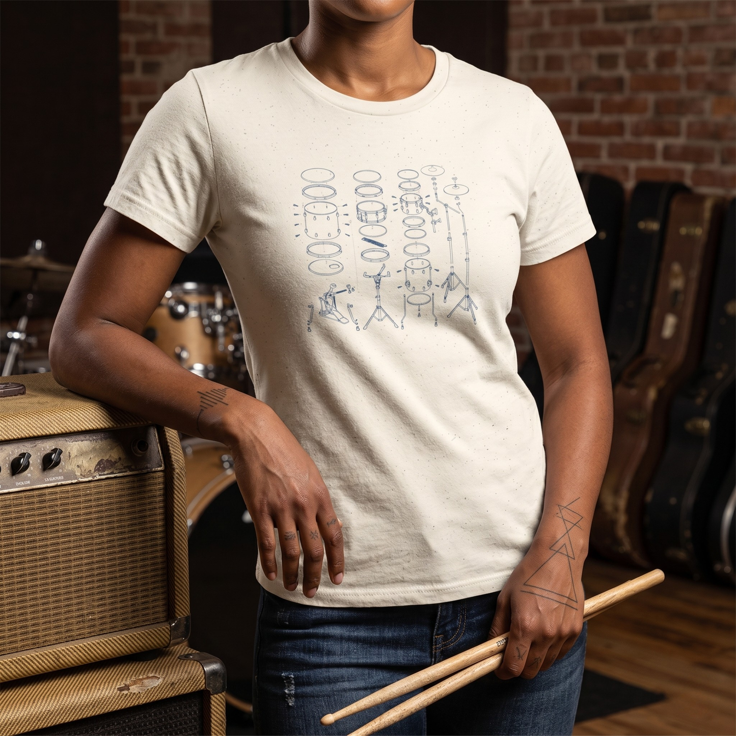 Drums Blueprint T-Shirt