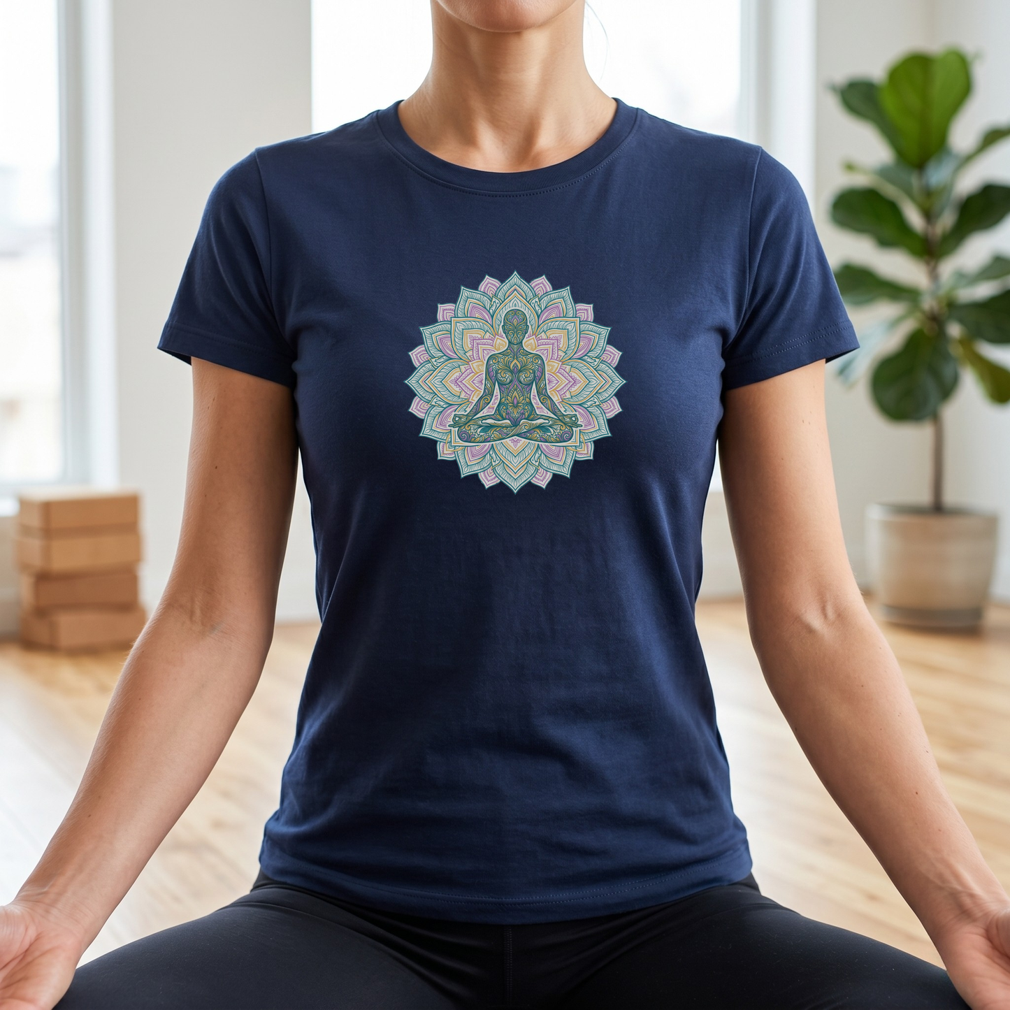 Lotus Pose Mandala T-Shirt