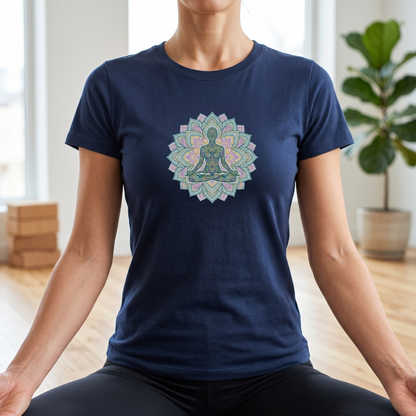 Lotus Pose Mandala T-Shirt