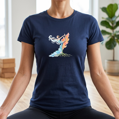 Watercolor Four Elements Yoga Pose T-Shirt