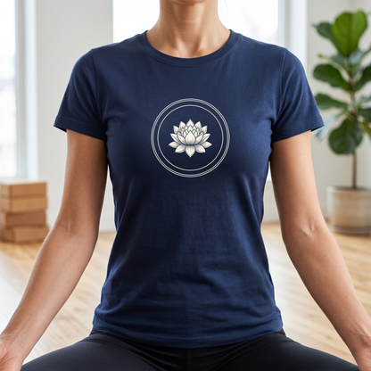Black & White Lotus Flower T-Shirt