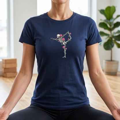 Floral Skeleton Asana T-Shirt