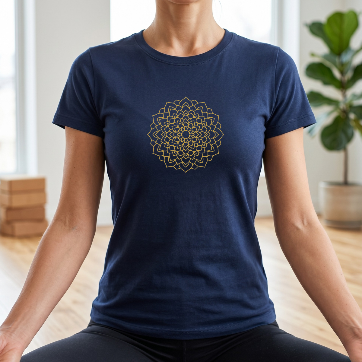 Line Art Simple Mandala T-Shirt