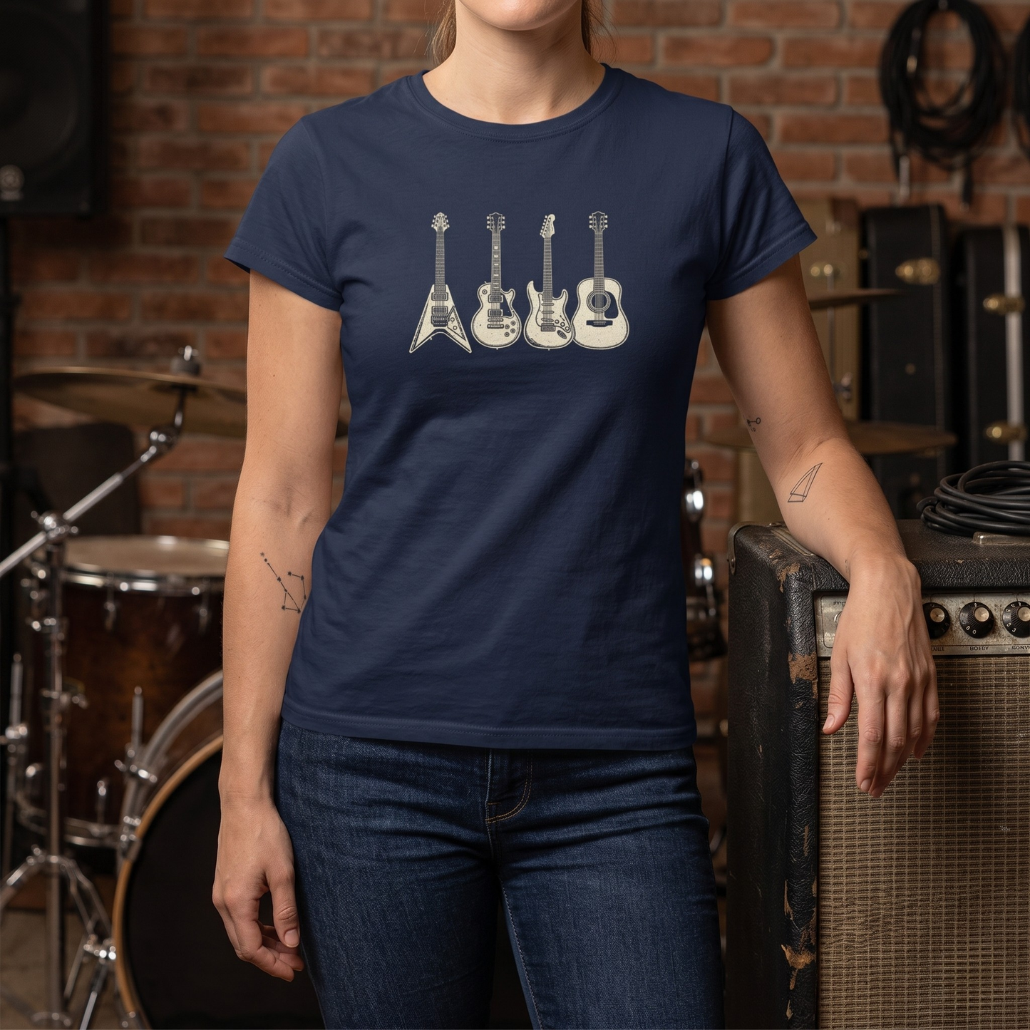Guitar Types Lineup T-Shirt