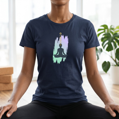 Paint Lotus Pose Chakras T-Shirt