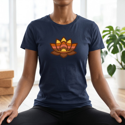 Retro Lotus Flower T-Shirt