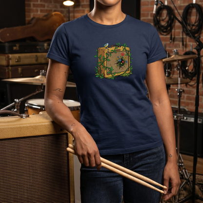 Bird and Flowers Amp T-Shirt
