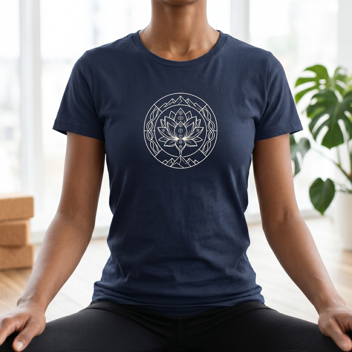 Chakras & Mountain Lotus Flower T-Shirt