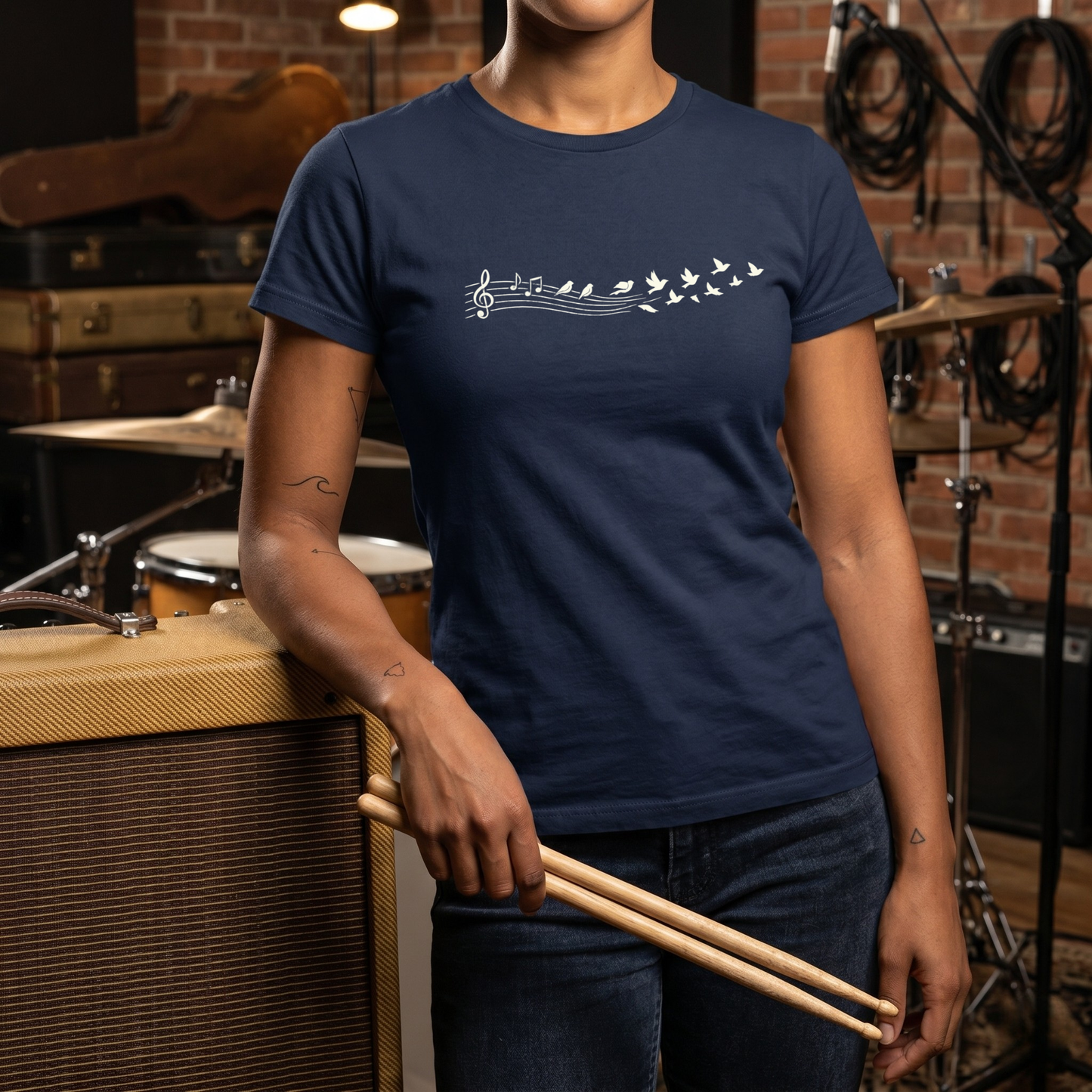 Birds & Music Notes T-Shirt