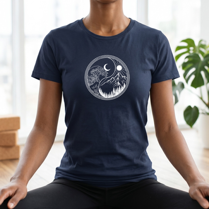 Sun & Sea Mountain Yin Yang T-Shirt