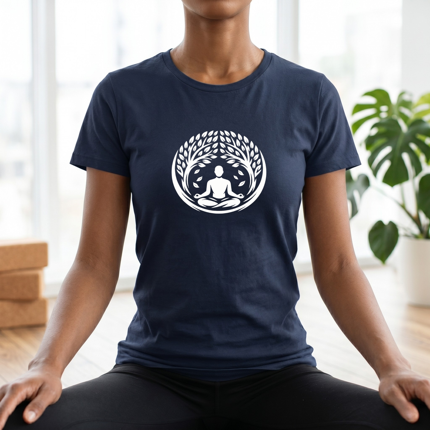 Leaves and Trees Lotus Pose T-Shirt