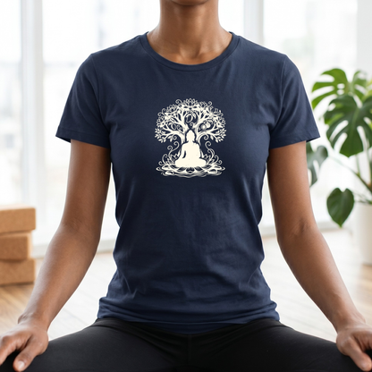 Ink Enlightenment Flower Tree T-Shirt