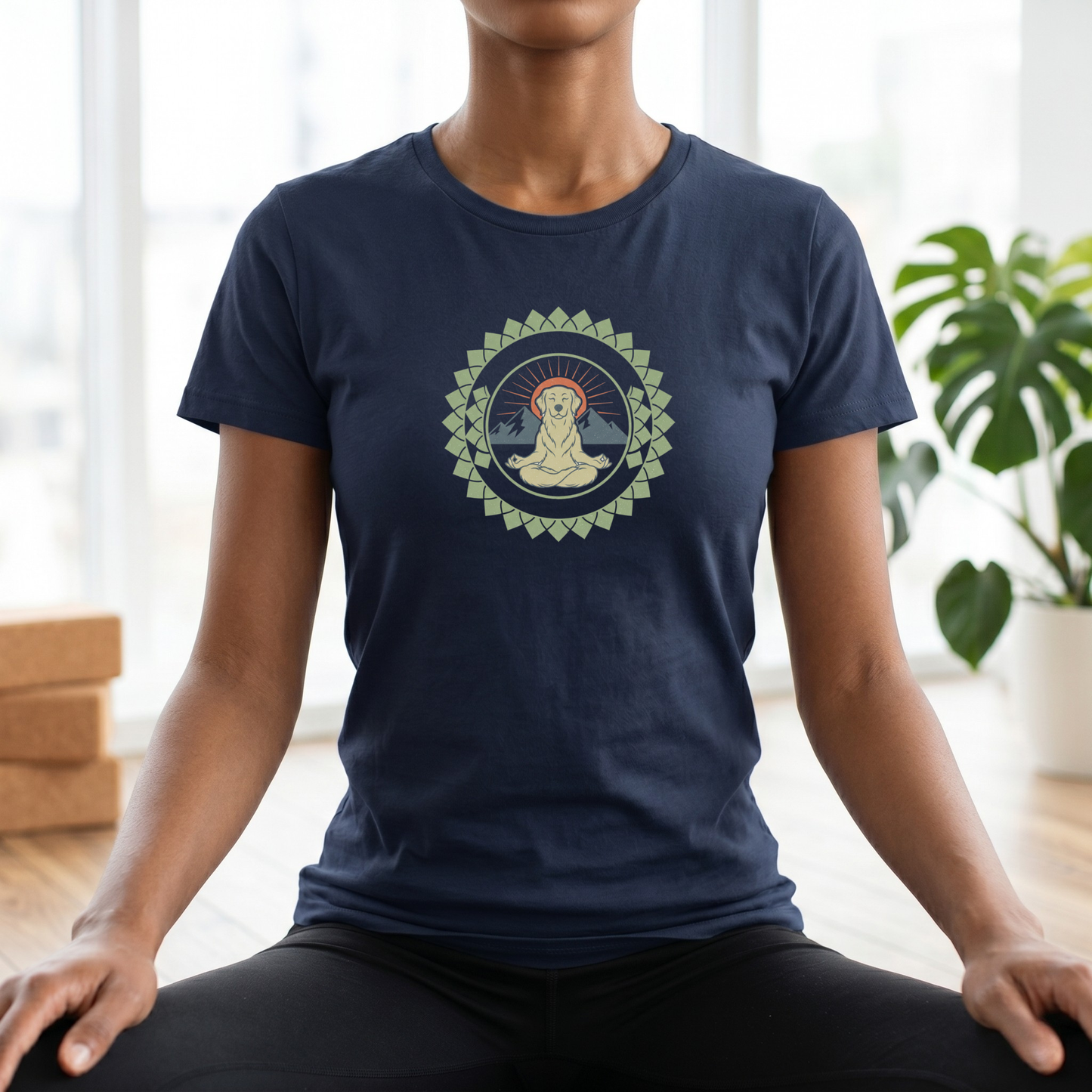 Lotus Pose Dog T-Shirt