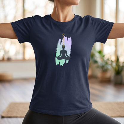 Paint Lotus Pose Chakras T-Shirt