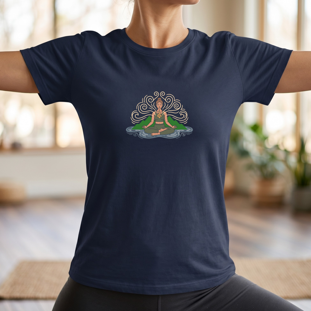 Elemental Harmony Lotus Pose T-Shirt
