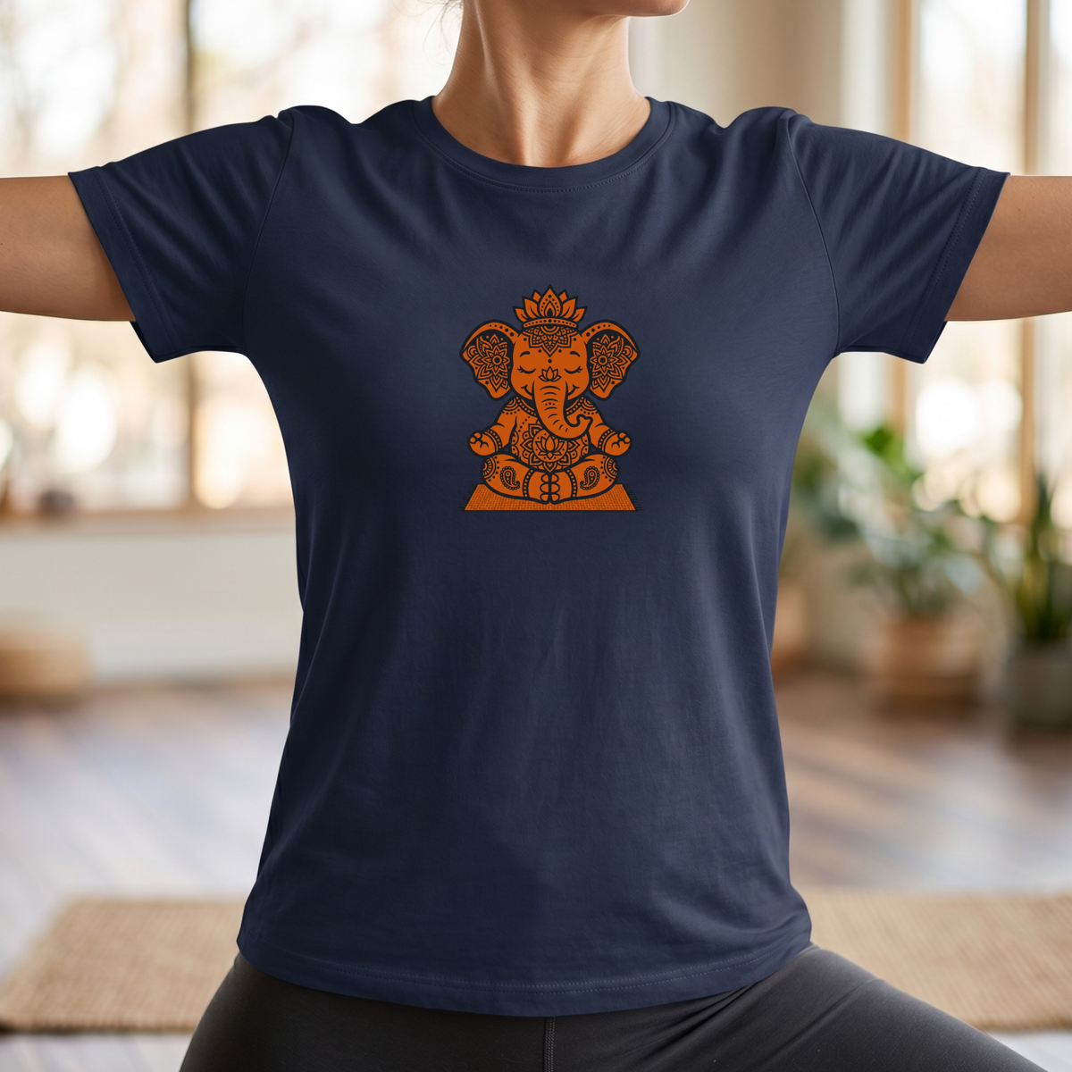 Zen Elephant Lotus Pose T-Shirt