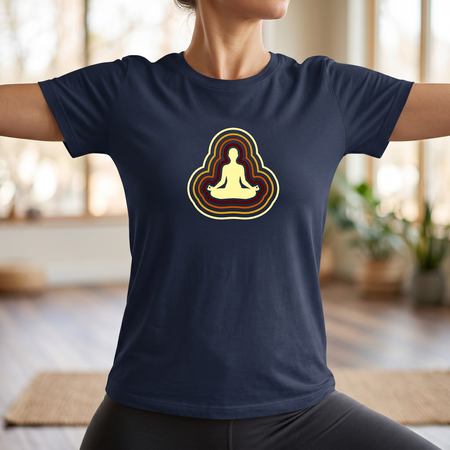 Retro Aura Lotus Pose T-Shirt