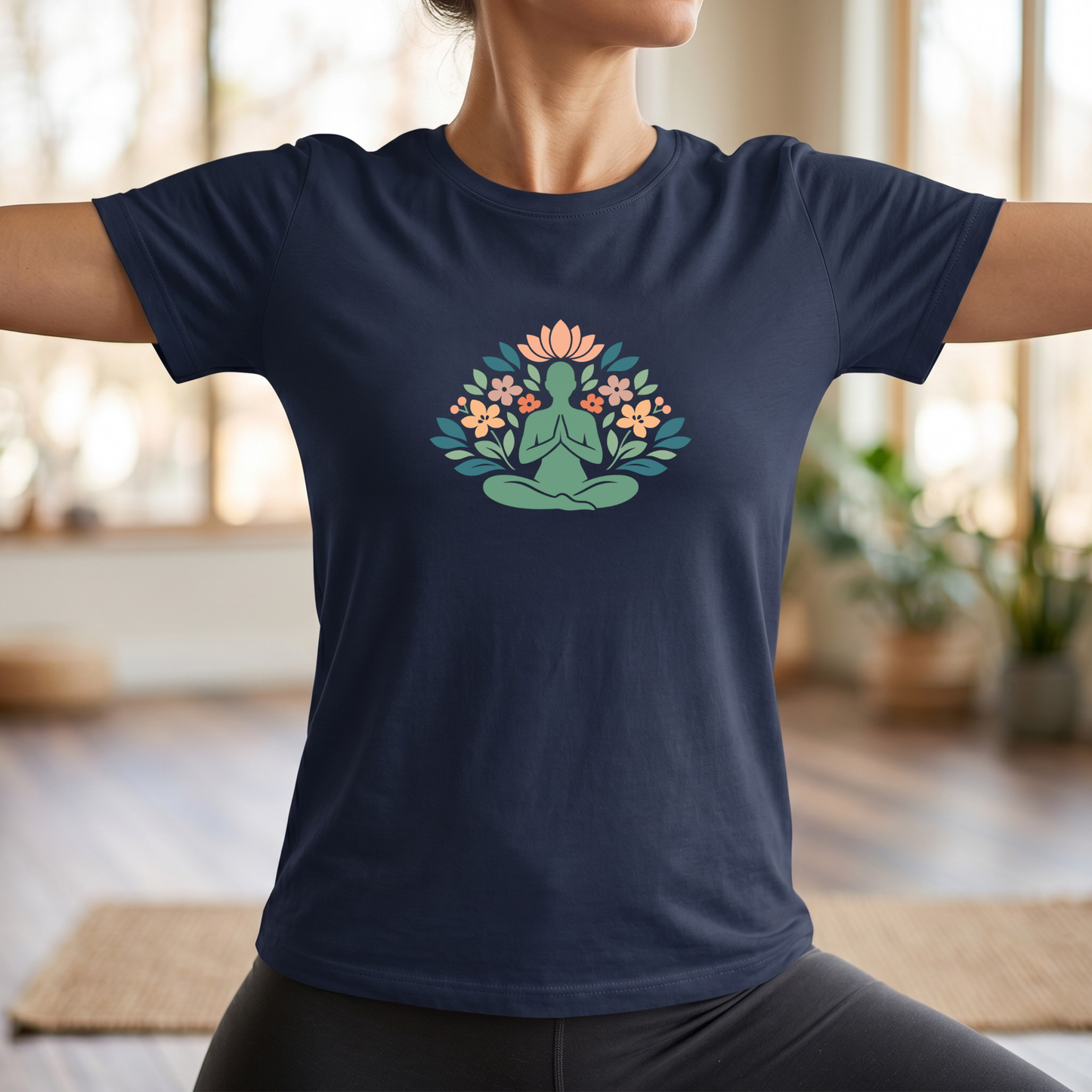 Floral Lotus Pose T-Shirt