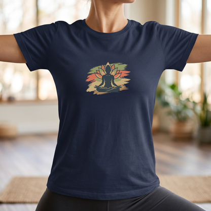 Earthy Brushstroke Lotus T-Shirt