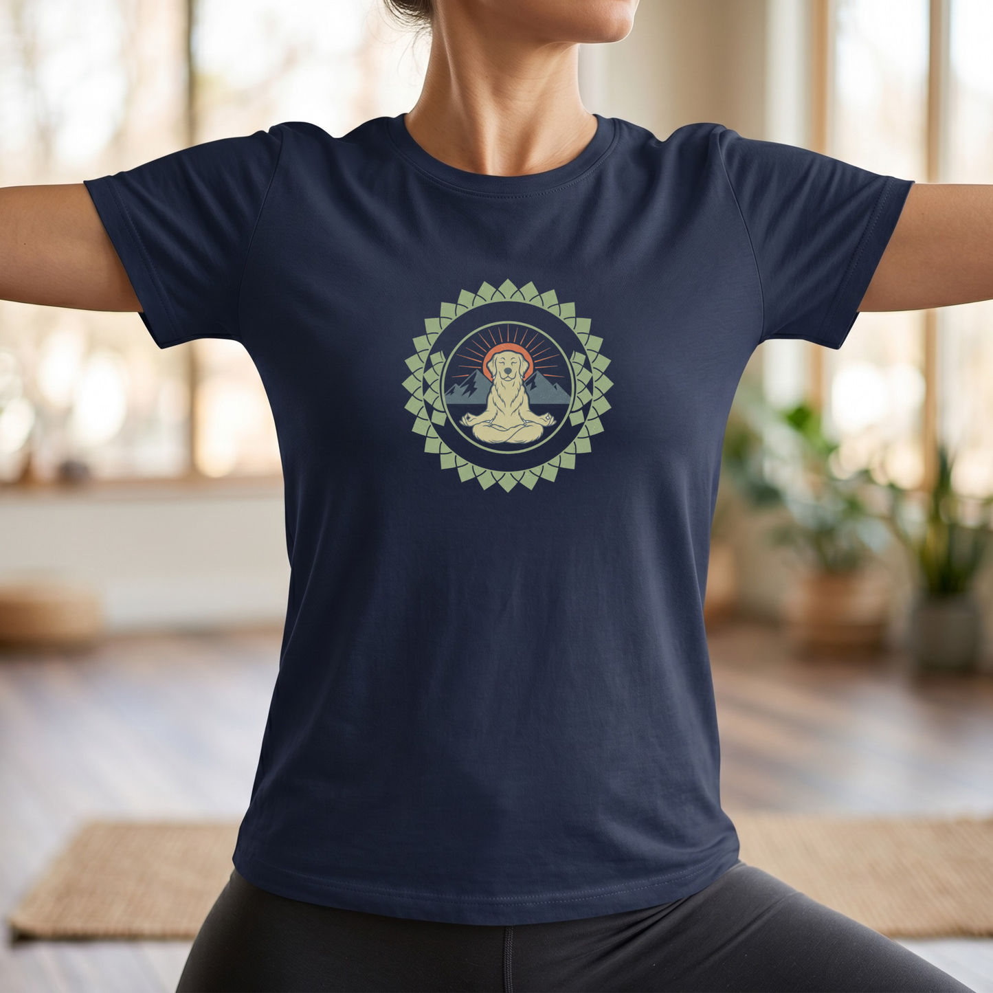 Lotus Pose Dog T-Shirt