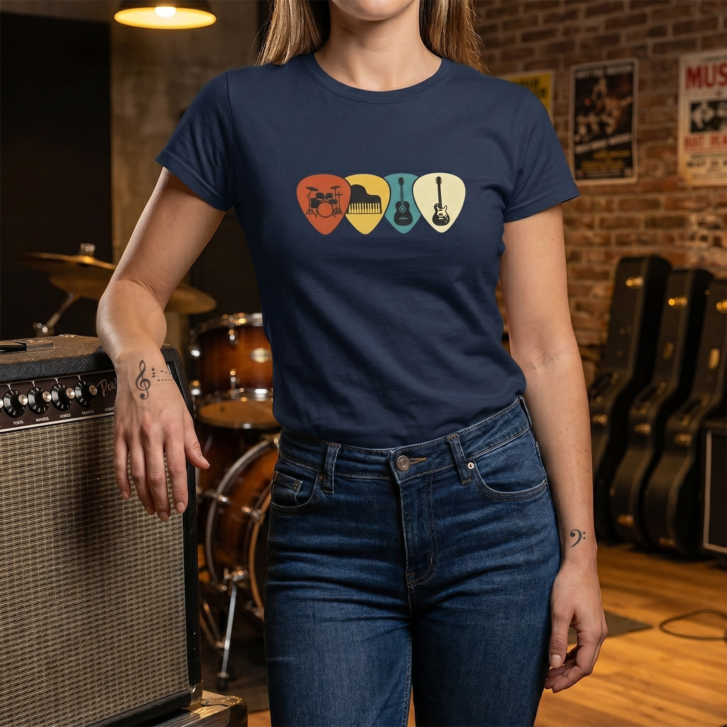 Retro Guitar Picks T-Shirt