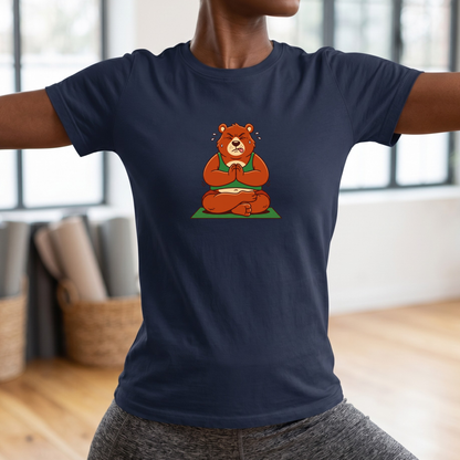 Trying My Best Yoga Bear T-Shirt