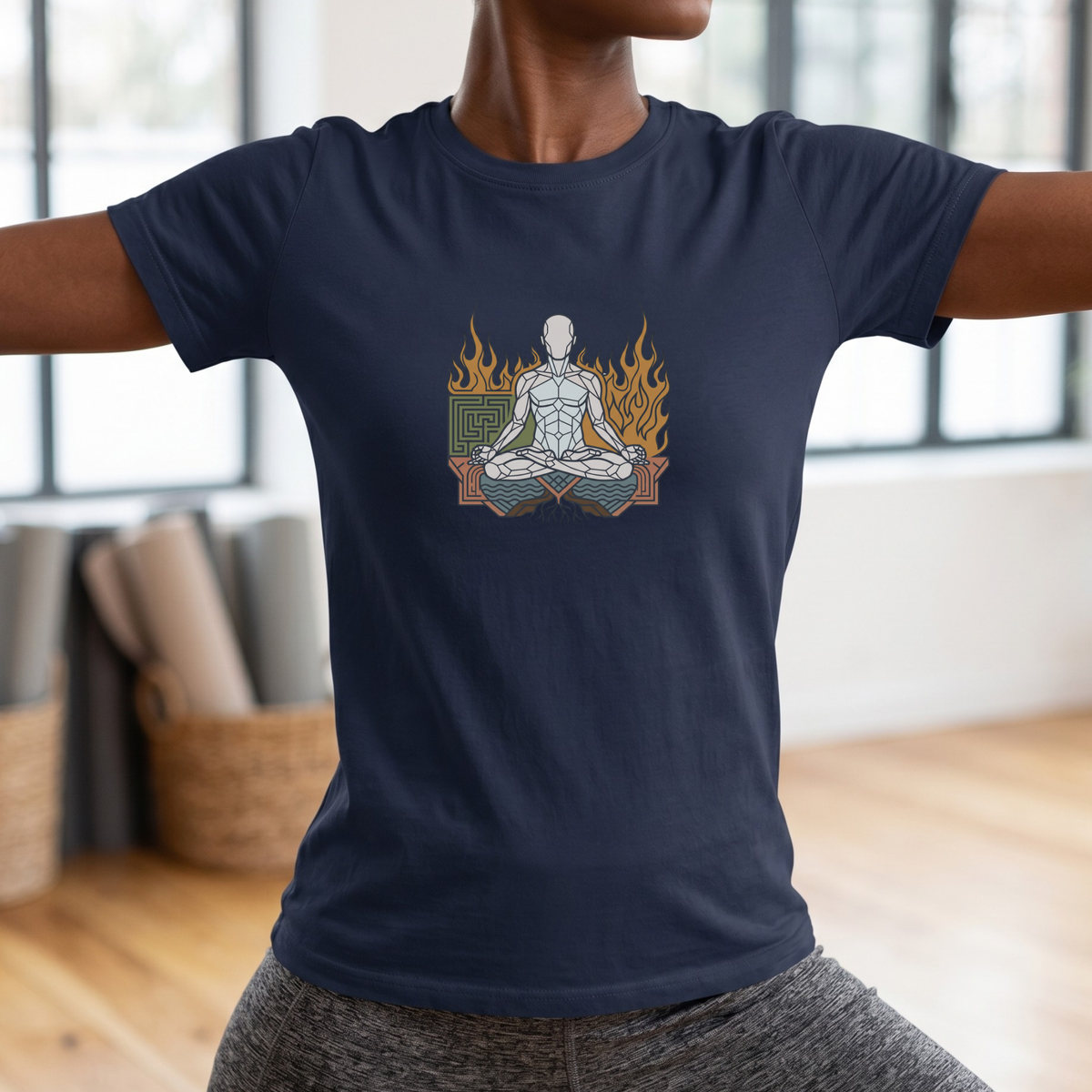 Polygon Four Elements Lotus Pose T-Shirt