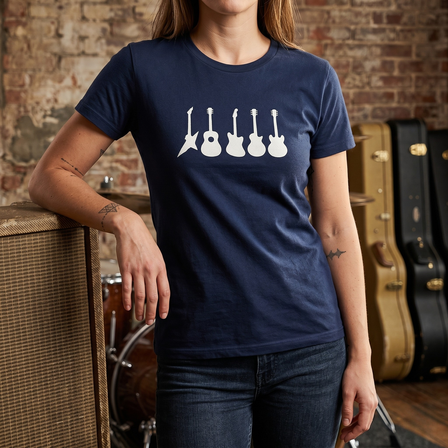 Guitar Types Silhouette T-Shirt