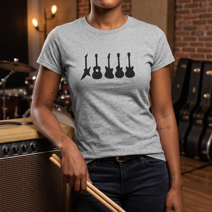 Guitar Types Silhouette T-Shirt