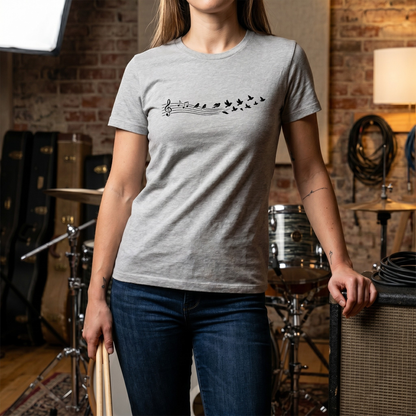 Birds & Music Notes T-Shirt