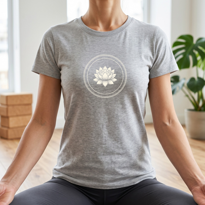 Black & White Lotus Flower T-Shirt