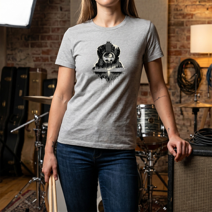 Cracked Moon Guitar T-Shirt