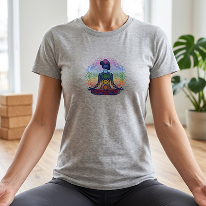 Vibrant Chakra Lotus Pose T-Shirt