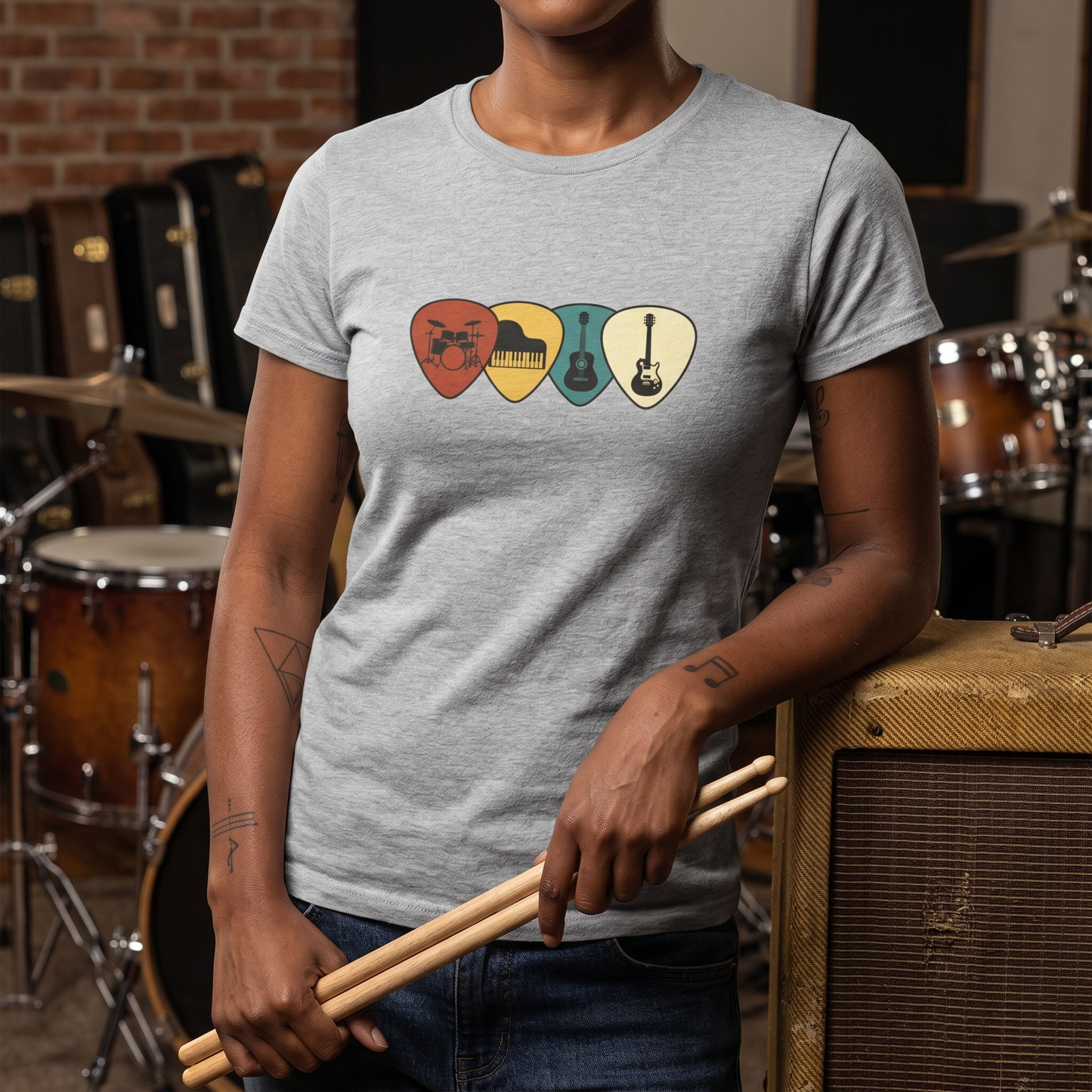 Retro Guitar Picks T-Shirt
